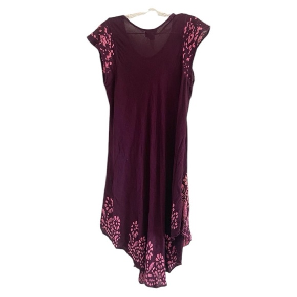 CHLOE JUNE Women’s‎ Purple Floral Boho India 100% Rayon Tank Dress-OSFM - Picture 1 of 4